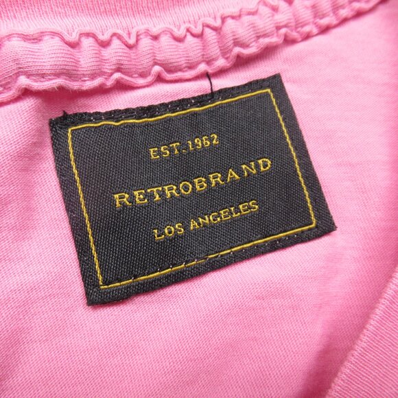 Anthropologie Retro Brand Varsity Graphic Short-Sleeve T-Shirt Bowie Pink S - Picture 4 of 7